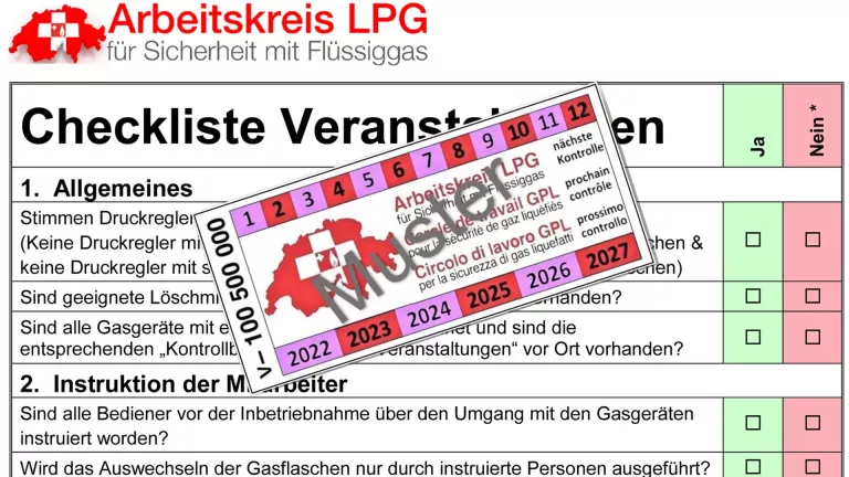 Contrôle de gaz conforme à la loi pour événements