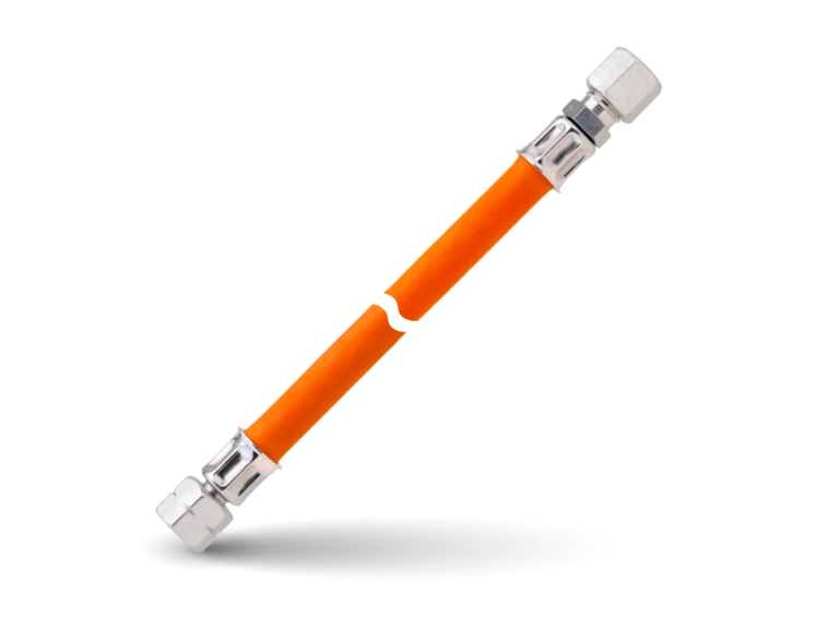 Verbindungs-Gasschlauch mit beidseitigen Überwurfmuttern